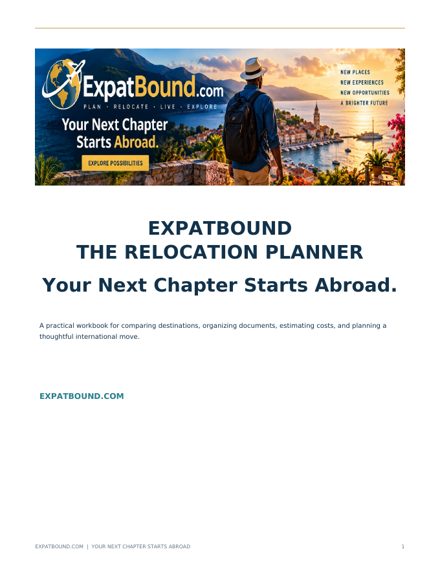 Cover of The ExpatBound Relocation Planner workbook
